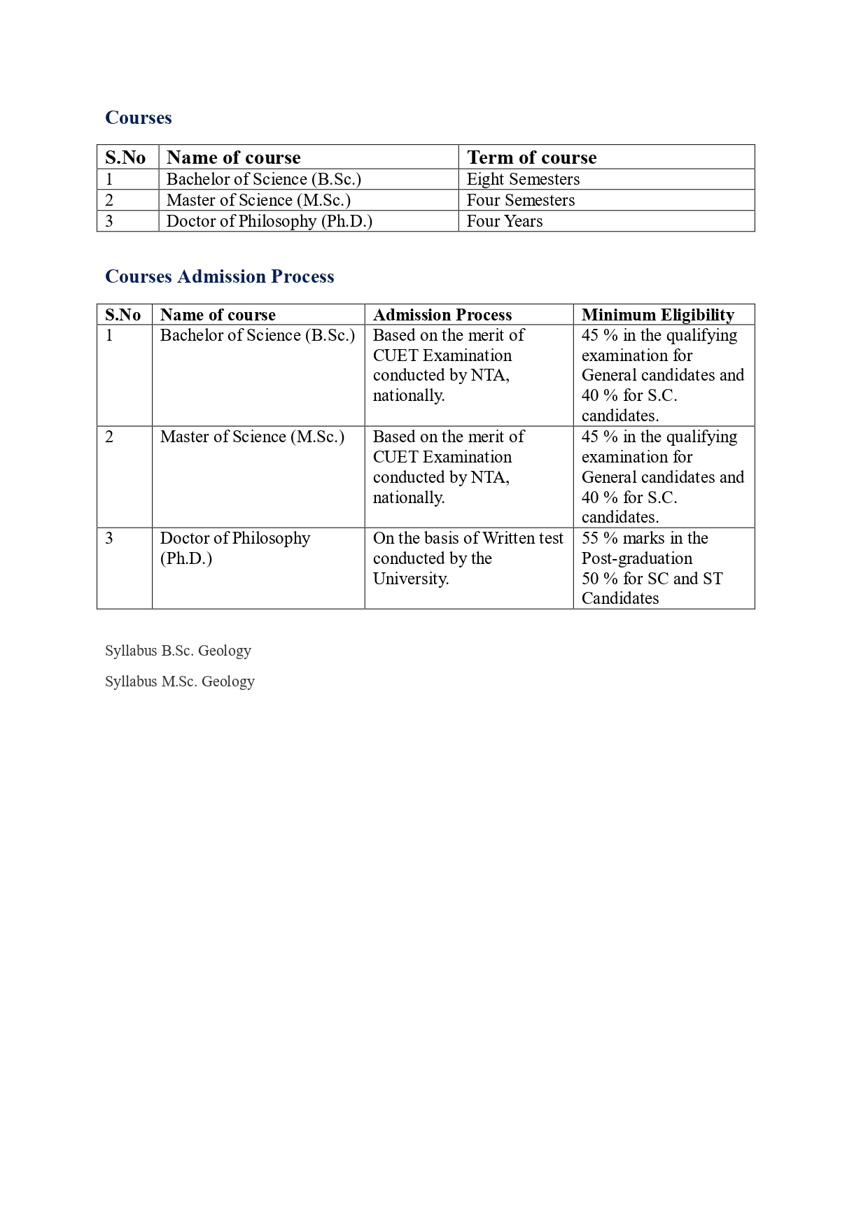 Course Details