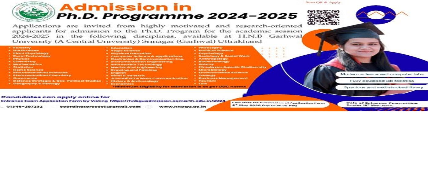 Ph. D. Entrance Examination 2024 - 25
