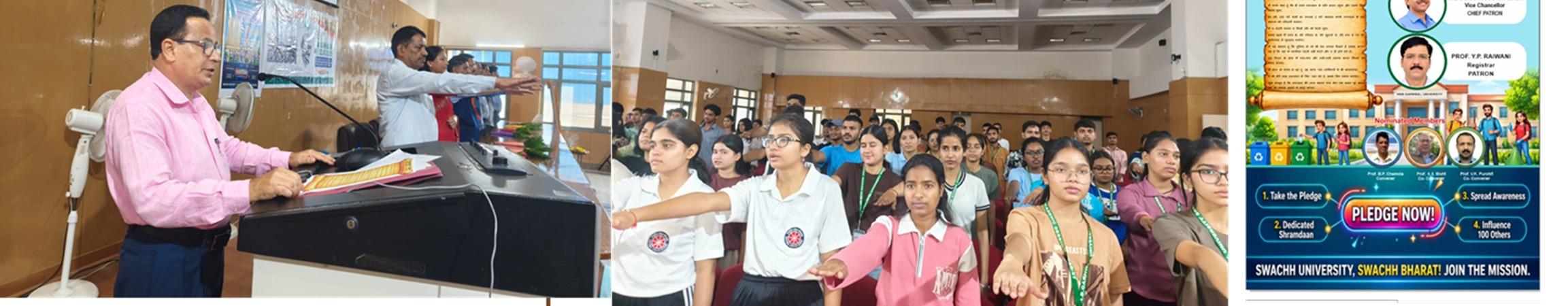  Swachchata Hi Seva 2026 Cleanliness Drive in the HNB Garhwal University.