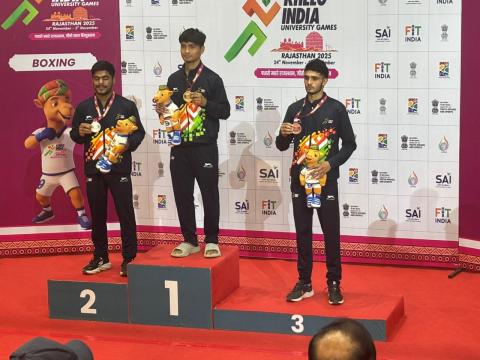 Pankaj Singh Rilkotiya, Gold Medalist, Boxing 57Kg, Khelo India University Games 2025